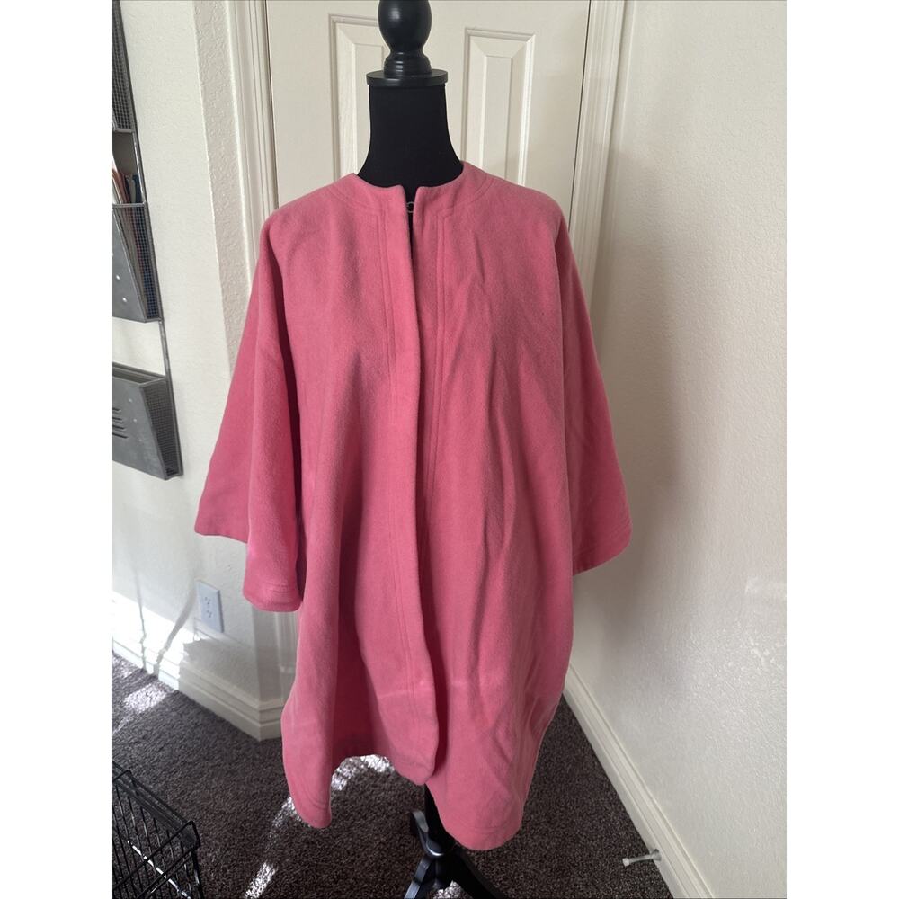 Yves Saint Laurent YSL Variation Wool Knit Pink Cape OS Vintage